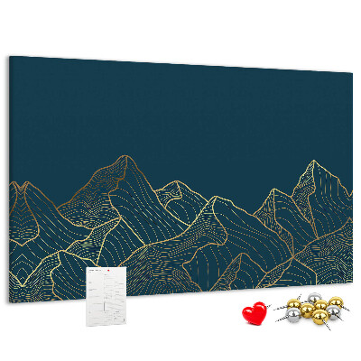 Cork display board Mountain sketch