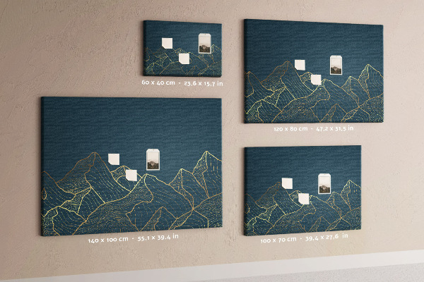Cork display board Mountain sketch