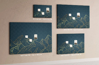 Cork display board Mountain sketch