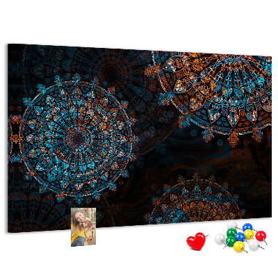 Cork memo board Mandala pattern