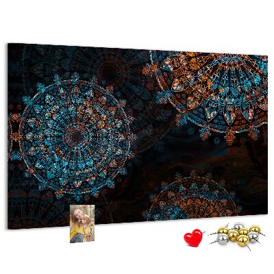 Cork memo board Mandala pattern