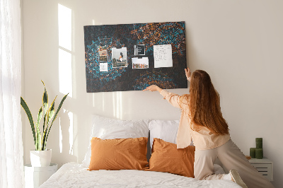 Cork memo board Mandala pattern