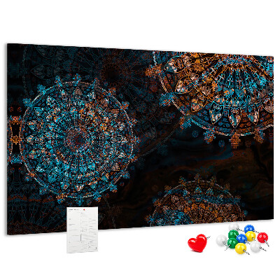 Cork memo board Mandala pattern