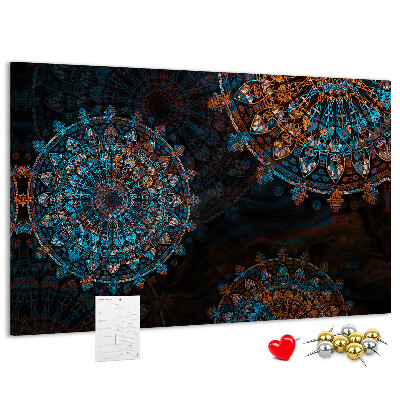 Cork memo board Mandala pattern