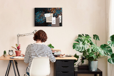 Cork memo board Mandala pattern