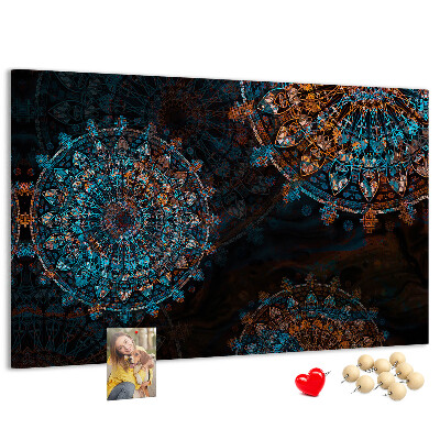 Cork memo board Mandala pattern