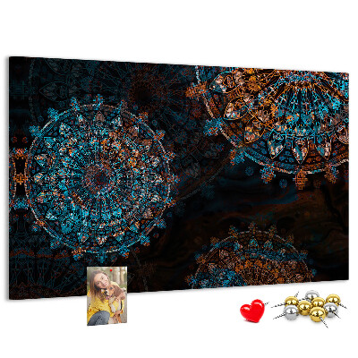 Cork memo board Mandala pattern