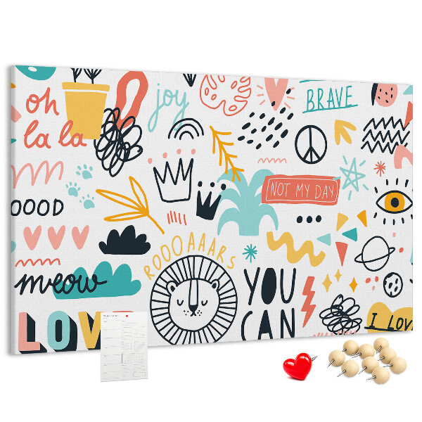 Cork board Picture sketches