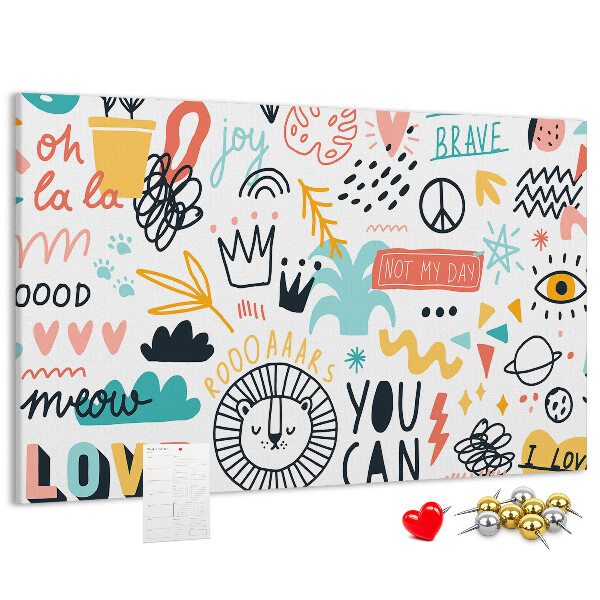 Cork board Picture sketches