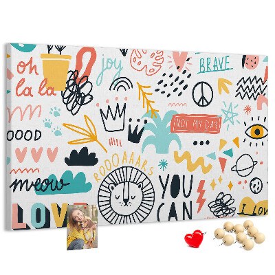 Cork board Picture sketches