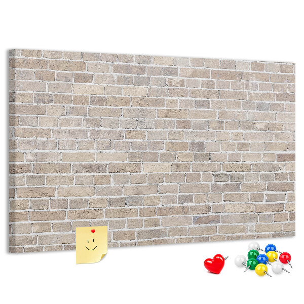 Cork display board Brick wall