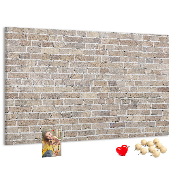 Cork display board Brick wall