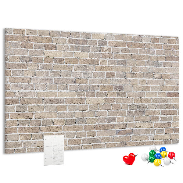 Cork display board Brick wall