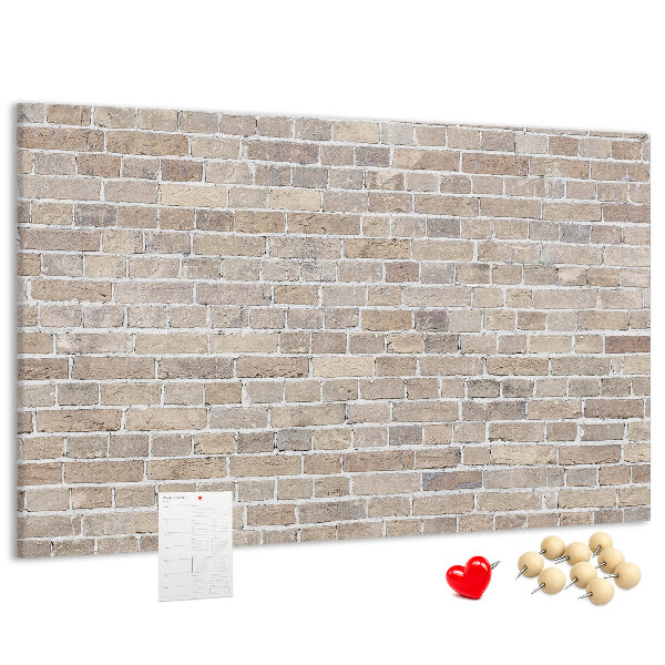 Cork display board Brick wall