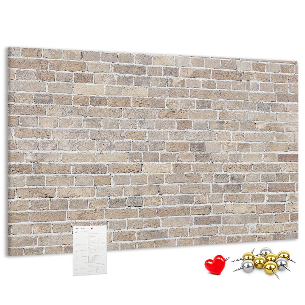 Cork display board Brick wall