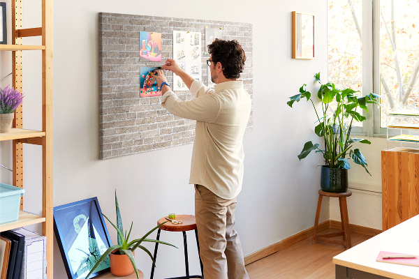 Cork display board Brick wall