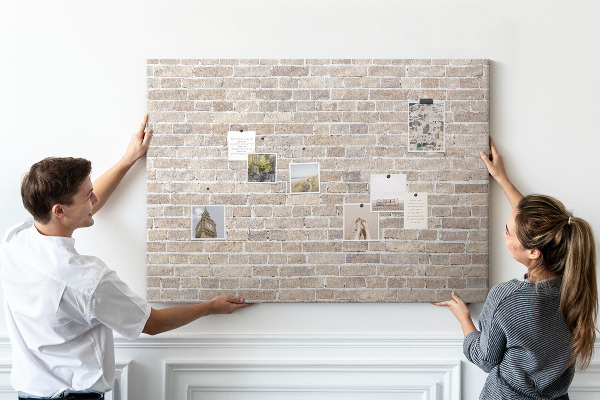 Cork display board Brick wall