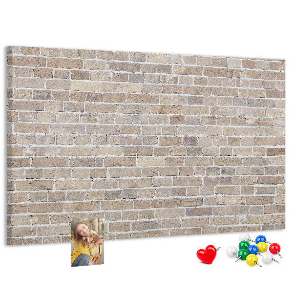 Cork display board Brick wall