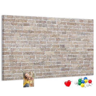 Cork display board Brick wall