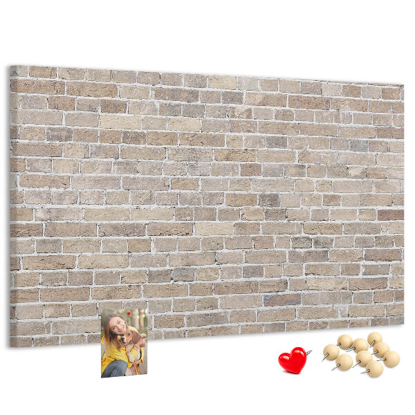 Cork display board Brick wall