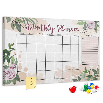 Cork memo board Rose planner