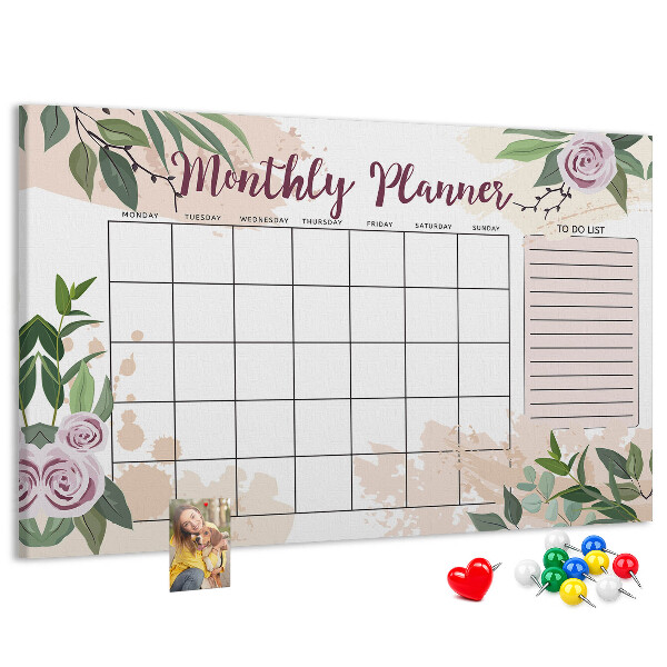 Cork memo board Rose planner