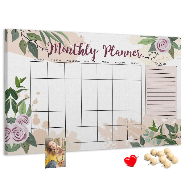 Cork memo board Rose planner