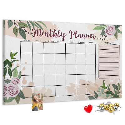 Cork memo board Rose planner