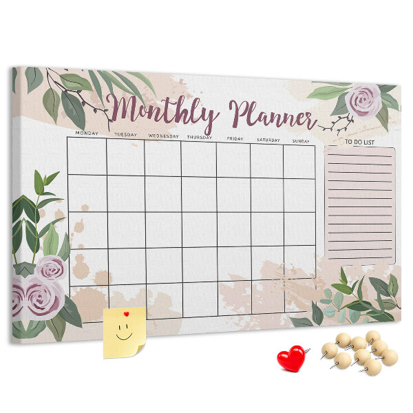 Cork memo board Rose planner