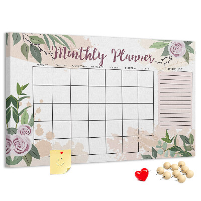 Cork memo board Rose planner