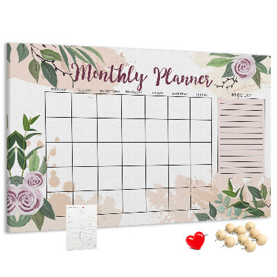Cork memo board Rose planner