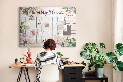 Cork memo board Rose planner