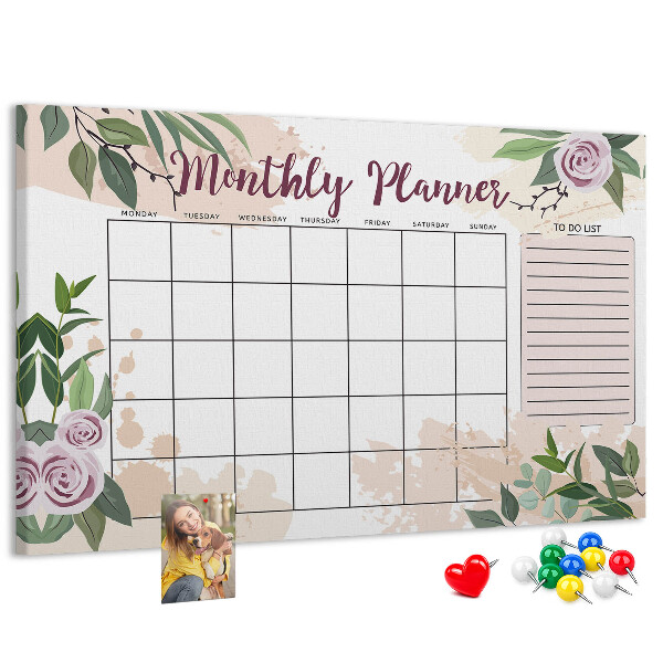 Cork memo board Rose planner
