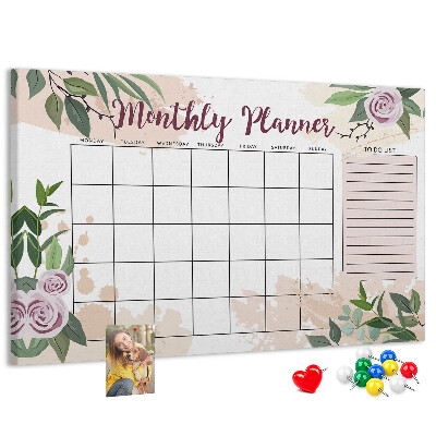 Cork memo board Rose planner