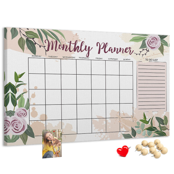Cork memo board Rose planner