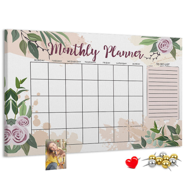 Cork memo board Rose planner