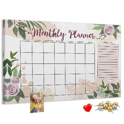 Cork memo board Rose planner