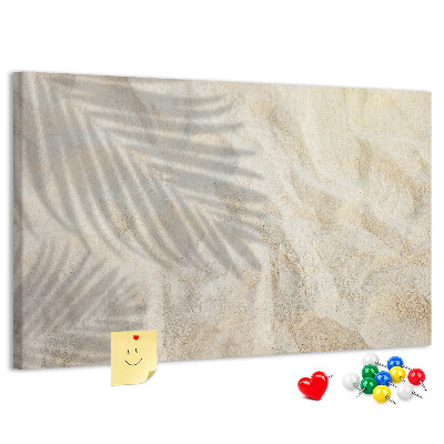 Cork display board Palm shadow sand