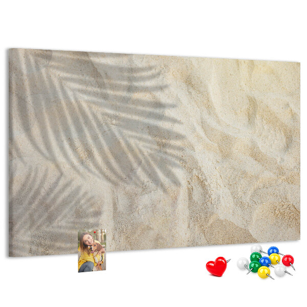 Cork display board Palm shadow sand