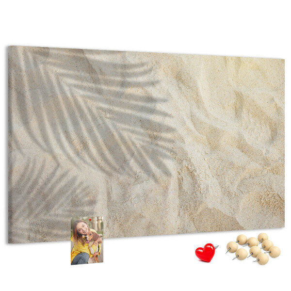 Cork display board Palm shadow sand