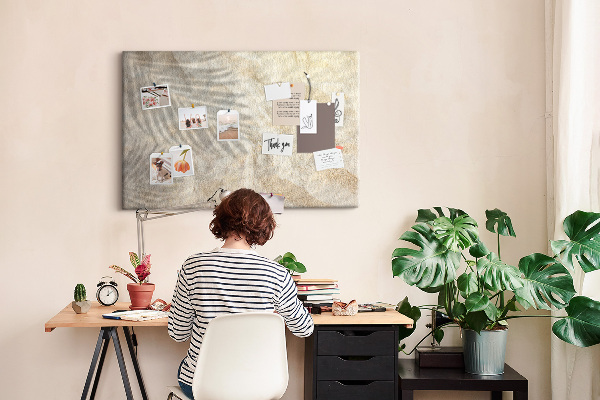 Cork display board Palm shadow sand