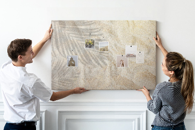 Cork display board Palm shadow sand