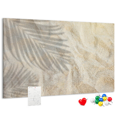 Cork display board Palm shadow sand