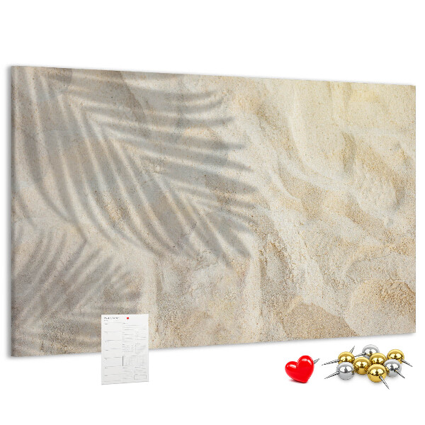 Cork display board Palm shadow sand