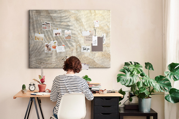 Cork display board Palm shadow sand