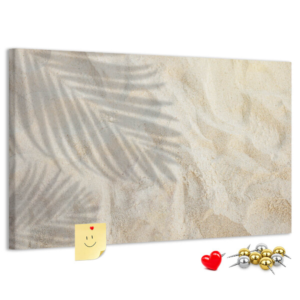Cork display board Palm shadow sand