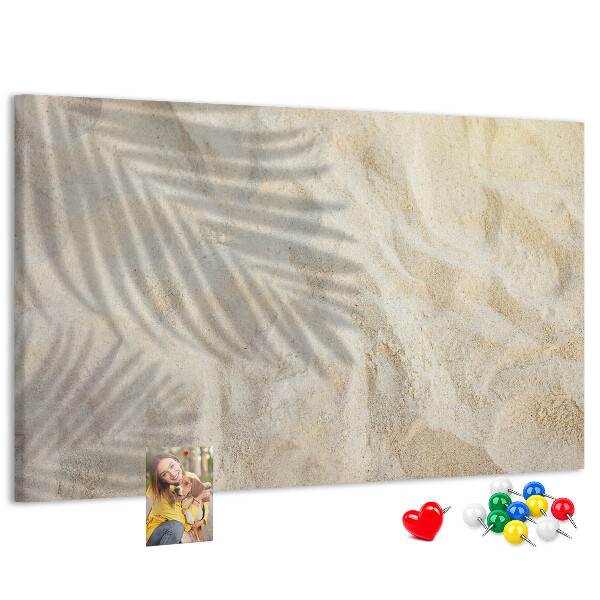 Cork display board Palm shadow sand