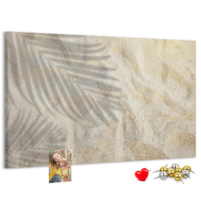Cork display board Palm shadow sand