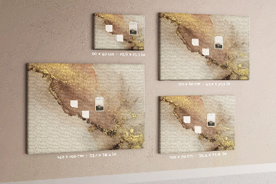 Cork memo board Gold marble