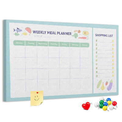 Cork display board Meal planner